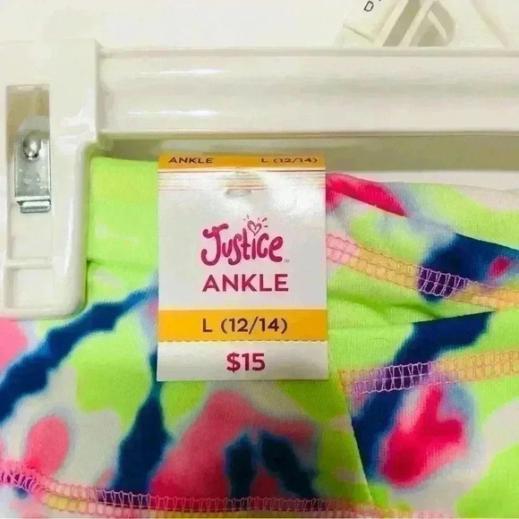 Justice Girl Bundle Tye Dye Black Leggings Blue Strong Tank Top size Large 12-14 - Picture 9 of 13